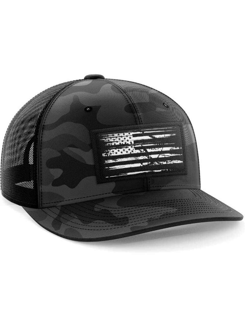 Stylish White Flag Patch Snapback Hat for Men & Women - Tactical Cap Accessory